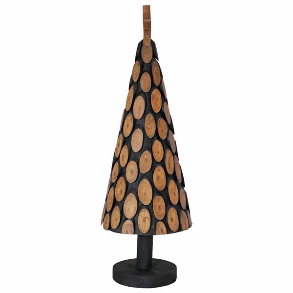 Grote foto vidaxl kerstboom met standaard bruin 90 cm massief teakhout diversen overige diversen