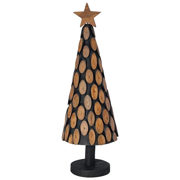 Grote foto vidaxl kerstboom met standaard bruin 90 cm massief teakhout diversen overige diversen