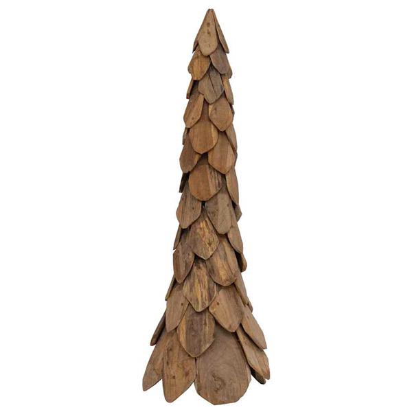 Grote foto vidaxl kerstboom met standaard bruin 110 cm massief teakhout diversen overige diversen