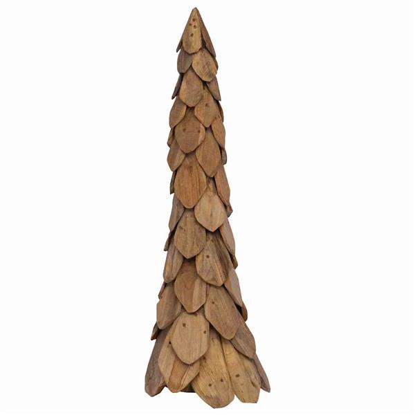 Grote foto vidaxl kerstboom met standaard bruin 110 cm massief teakhout diversen overige diversen