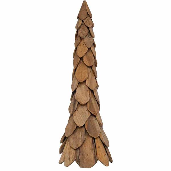 Grote foto vidaxl kerstboom met standaard bruin 110 cm massief teakhout diversen overige diversen