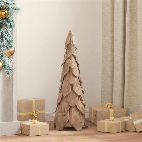 Grote foto vidaxl kerstboom met standaard bruin 80 cm massief teakhout diversen overige diversen