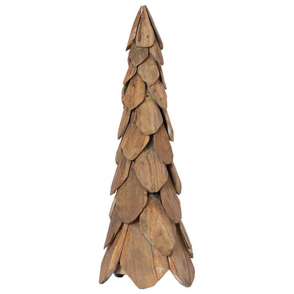 Grote foto vidaxl kerstboom met standaard bruin 80 cm massief teakhout diversen overige diversen