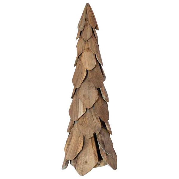 Grote foto vidaxl kerstboom met standaard bruin 80 cm massief teakhout diversen overige diversen