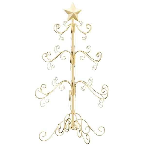Grote foto vidaxl metalen kerstboom met standaard goud 90 cm poedergecoat staal diversen overige diversen