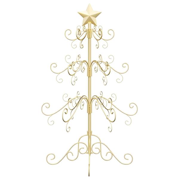 Grote foto vidaxl metalen kerstboom met standaard goud 90 cm poedergecoat staal diversen overige diversen