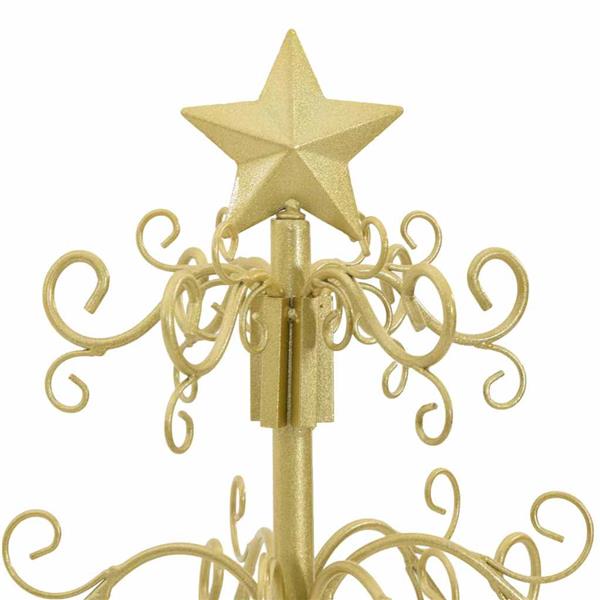 Grote foto vidaxl metalen kerstboom met standaard goud 90 cm poedergecoat staal diversen overige diversen
