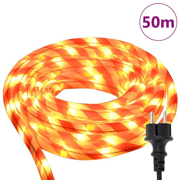 Grote foto vidaxl touwenlicht met 1200 led warmwit 50 m pvc diversen overige diversen