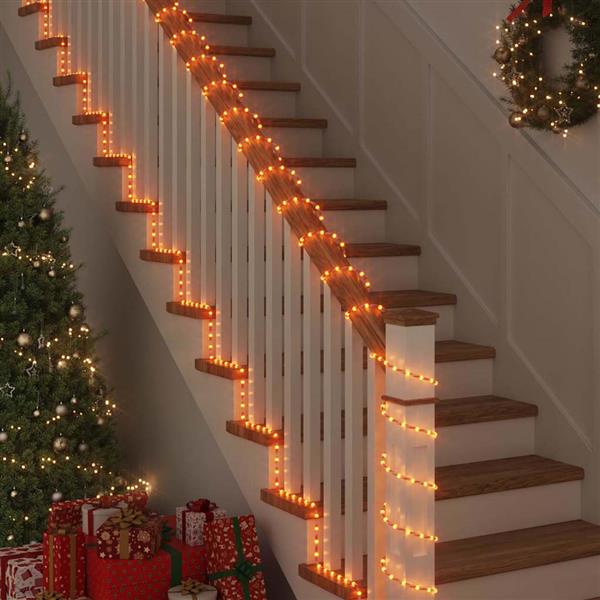 Grote foto vidaxl touwenlicht met 1200 led warmwit 50 m pvc diversen overige diversen