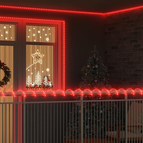 Grote foto vidaxl touwenlicht met 2400 led rood 100 m pvc diversen overige diversen