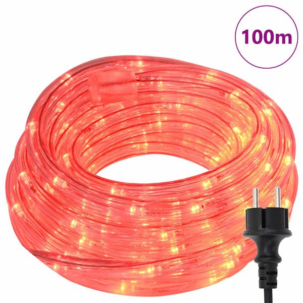 Grote foto vidaxl touwenlicht met 2400 led rood 100 m pvc diversen overige diversen