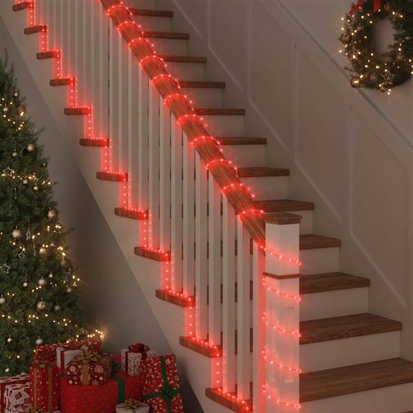 Grote foto vidaxl touwenlicht met 2400 led rood 100 m pvc diversen overige diversen
