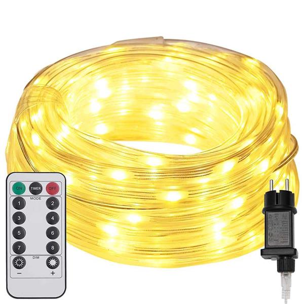 Grote foto vidaxl touwenlicht met 2400 led warmwit 100 m pvc diversen overige diversen