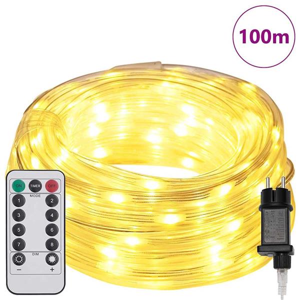 Grote foto vidaxl touwenlicht met 2400 led warmwit 100 m pvc diversen overige diversen
