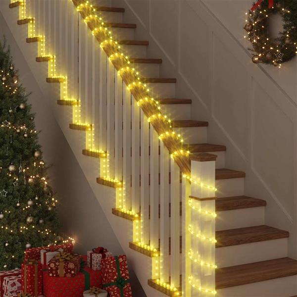 Grote foto vidaxl touwenlicht met 2400 led warmwit 100 m pvc diversen overige diversen