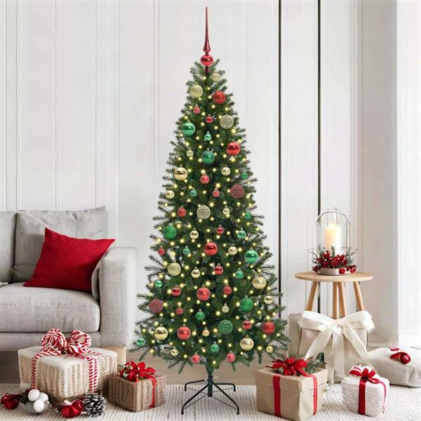 Grote foto vidaxl kerstbal set met 300 led 120 pcs multikleur kunststof diversen overige diversen