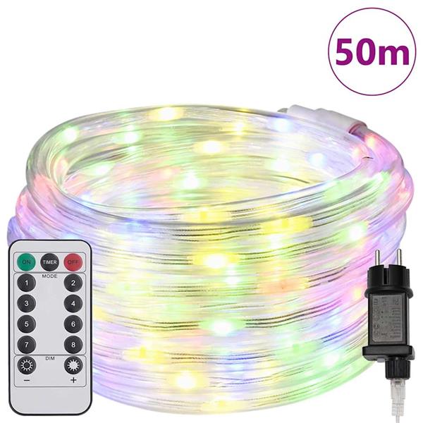 Grote foto vidaxl touwenlicht met 1200 led multikleur 50 m pvc diversen overige diversen