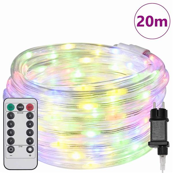 Grote foto vidaxl touwenlicht met 480 led multikleur 20 m pvc diversen overige diversen
