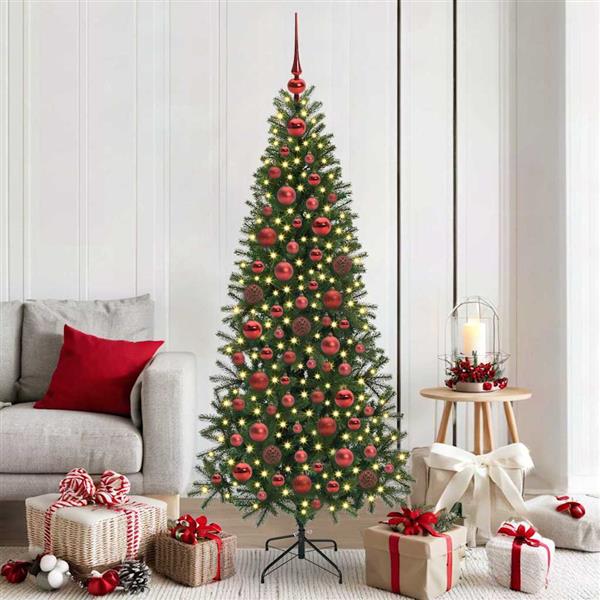 Grote foto vidaxl kerstbal set met 300 led 120 pcs rood kunststof diversen overige diversen