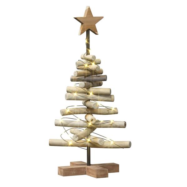 Grote foto vidaxl kerstboom met standaard bruin 60 cm massief teakhout diversen overige diversen