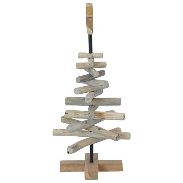 Grote foto vidaxl kerstboom met standaard bruin 60 cm massief teakhout diversen overige diversen