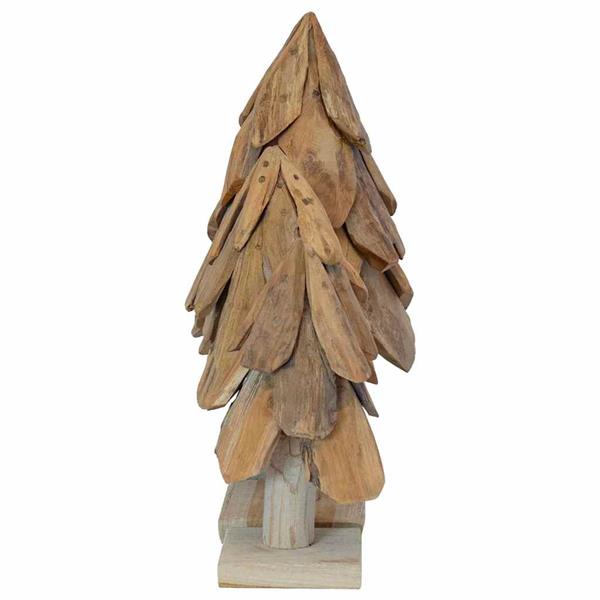 Grote foto vidaxl kerstboom met standaard 3 pcs bruin massief teakhout diversen overige diversen