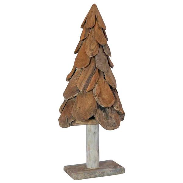 Grote foto vidaxl kerstboom met standaard bruin 90 cm massief teakhout diversen overige diversen