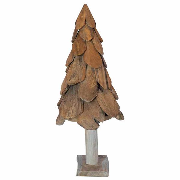 Grote foto vidaxl kerstboom met standaard bruin 90 cm massief teakhout diversen overige diversen