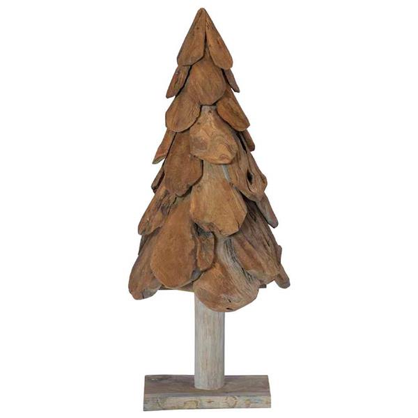 Grote foto vidaxl kerstboom met standaard bruin 90 cm massief teakhout diversen overige diversen