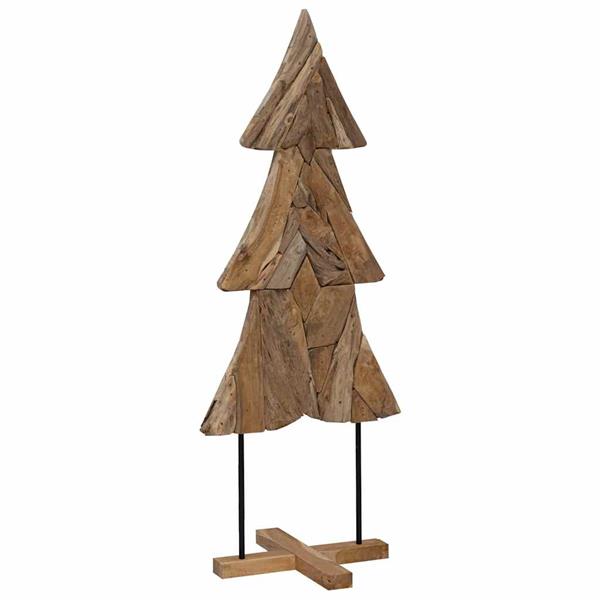 Grote foto vidaxl kerstboom met standaard bruin 150 cm massief teakhout diversen overige diversen