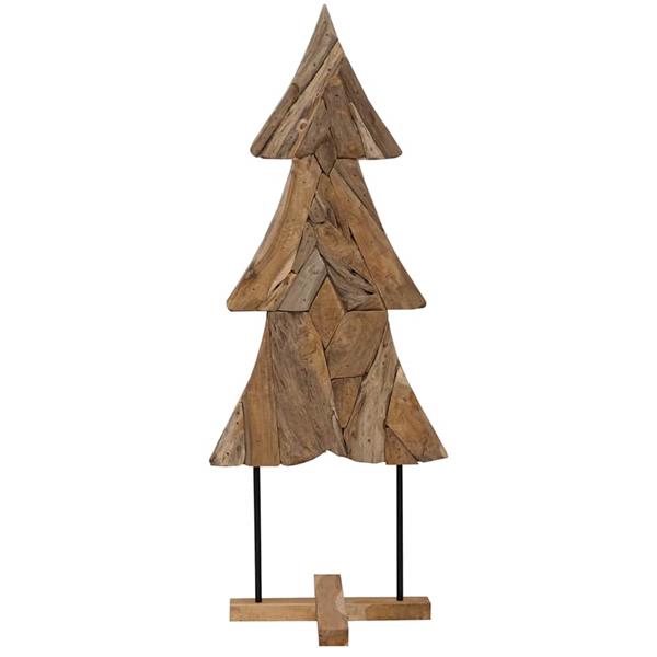 Grote foto vidaxl kerstboom met standaard bruin 150 cm massief teakhout diversen overige diversen