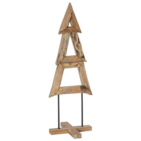 Grote foto vidaxl kerstboom met standaard bruin 120 cm massief teakhout diversen overige diversen
