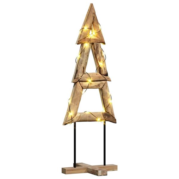 Grote foto vidaxl kerstboom met standaard bruin 120 cm massief teakhout diversen overige diversen