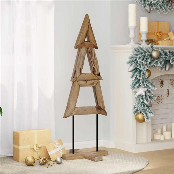 Grote foto vidaxl kerstboom met standaard bruin 120 cm massief teakhout diversen overige diversen