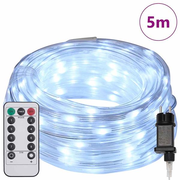 Grote foto vidaxl touwenlicht met 120 led koud wit 5 m pvc diversen overige diversen
