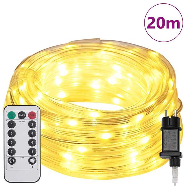 Grote foto vidaxl touwenlicht met 480 led warmwit 20 m pvc diversen overige diversen