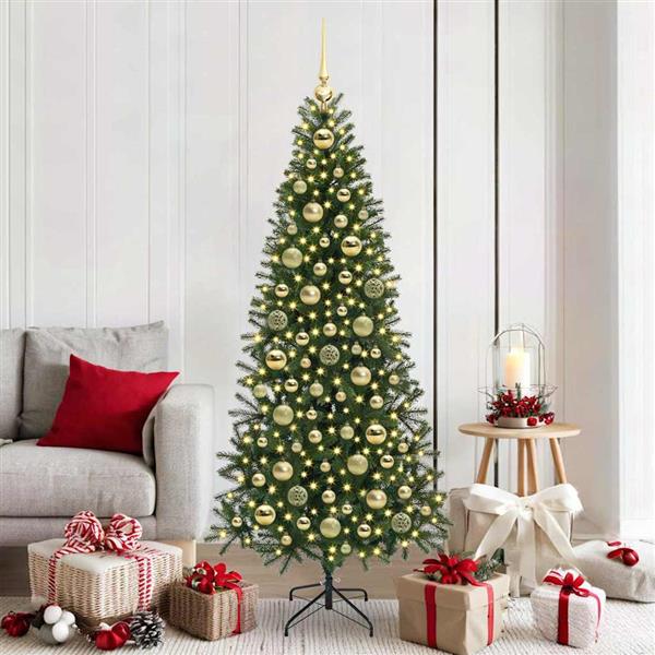 Grote foto vidaxl kerstbal set met 300 led 120 pcs goud kunststof diversen overige diversen