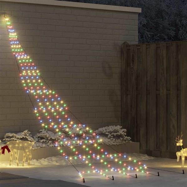 Grote foto vidaxl led kerstboom met 276 led multikleur 511 cm metaal diversen overige diversen