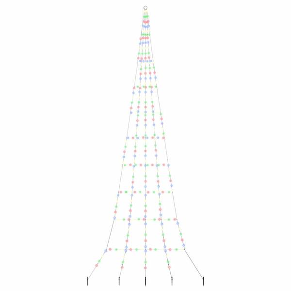 Grote foto vidaxl led kerstboom met 276 led multikleur 511 cm metaal diversen overige diversen