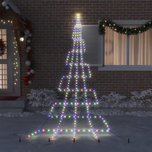Grote foto vidaxl led kerstboom met 276 led multikleur 511 cm metaal diversen overige diversen