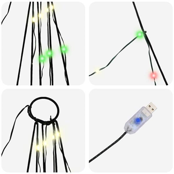Grote foto vidaxl led kerstboom met 276 led multikleur 511 cm metaal diversen overige diversen