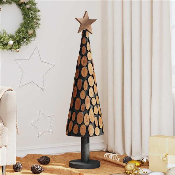 Grote foto vidaxl kerstboom met standaard bruin 120 cm massief teakhout diversen overige diversen