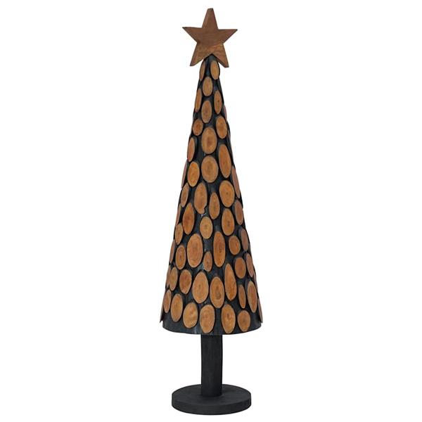 Grote foto vidaxl kerstboom met standaard bruin 120 cm massief teakhout diversen overige diversen