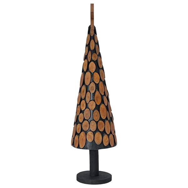 Grote foto vidaxl kerstboom met standaard bruin 120 cm massief teakhout diversen overige diversen