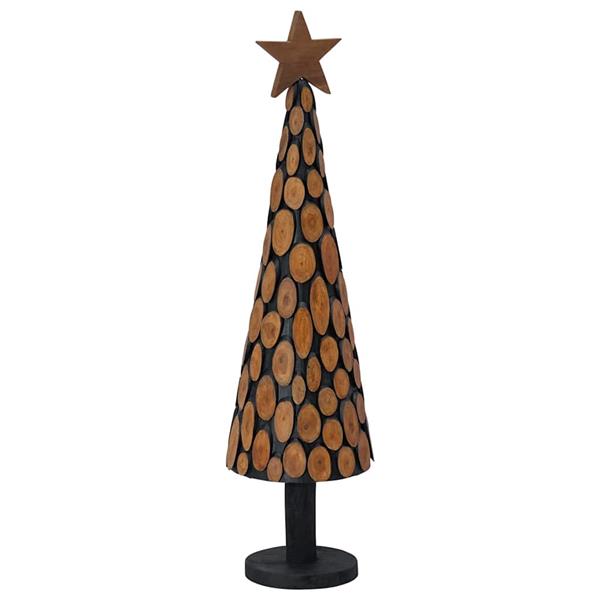 Grote foto vidaxl kerstboom met standaard bruin 120 cm massief teakhout diversen overige diversen