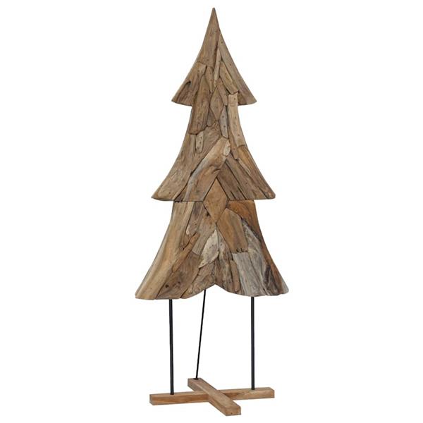 Grote foto vidaxl kerstboom met standaard bruin 180 cm massief teakhout diversen overige diversen