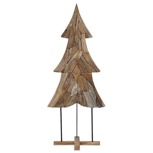 Grote foto vidaxl kerstboom met standaard bruin 180 cm massief teakhout diversen overige diversen