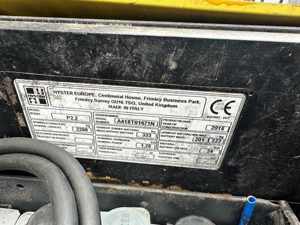 Grote foto vs 22414 elektrische palletwagen hyster p2.2 bj2017 doe het zelf en verbouw hefwerktuigen