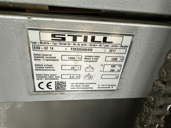 Grote foto vs 22421 elektrische triplex stapelaar still exvsf14 5016mm doe het zelf en verbouw hefwerktuigen