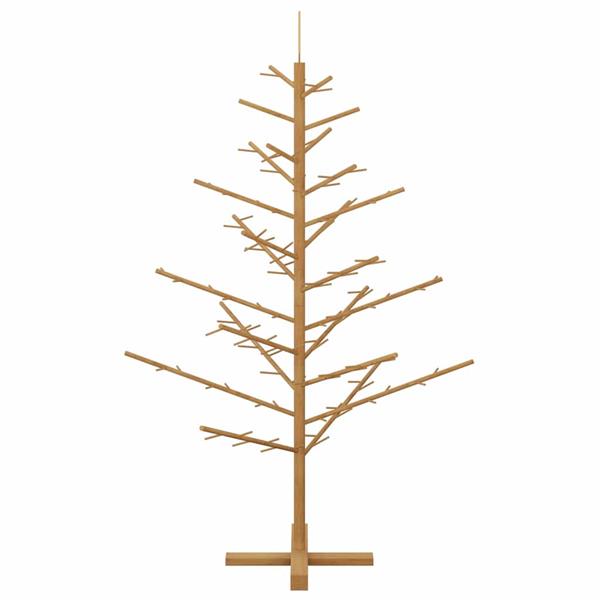 Grote foto vidaxl houten kerstboom met standaard bruin 150 cm massief grenenhout diversen overige diversen